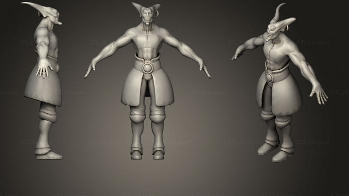 Figurines heroes, monsters and demons (Magus, STKM_1491) 3D models for cnc